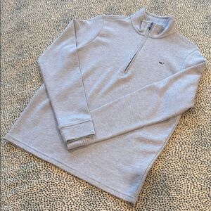 Vineyard Vines Boys Light Blue Striped Quarter-Zip-Perfect For Layering!
